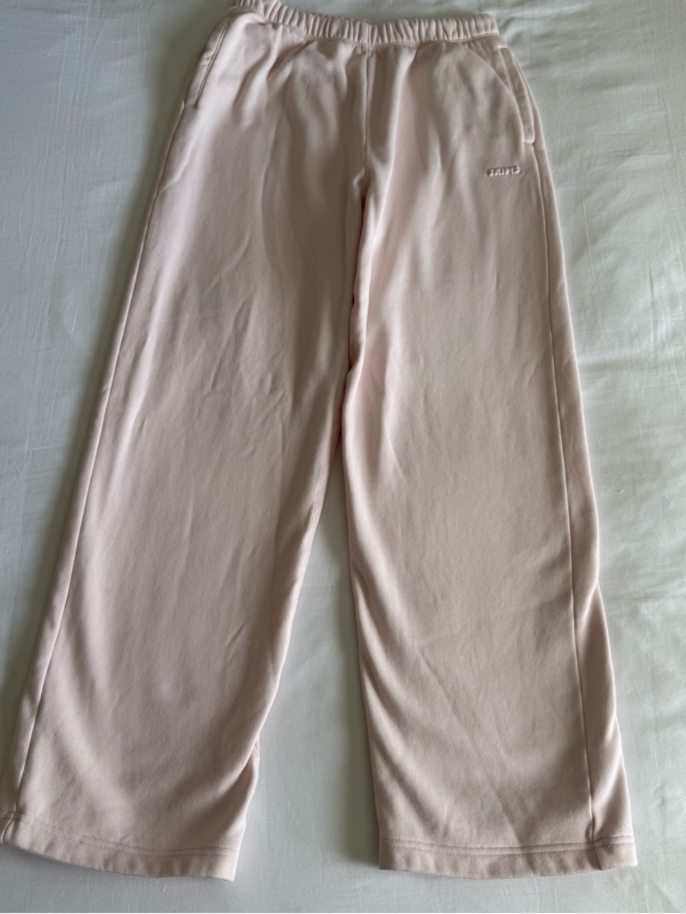 SKIMS Pink Cotton Fleece Straight-Leg Sweatpants